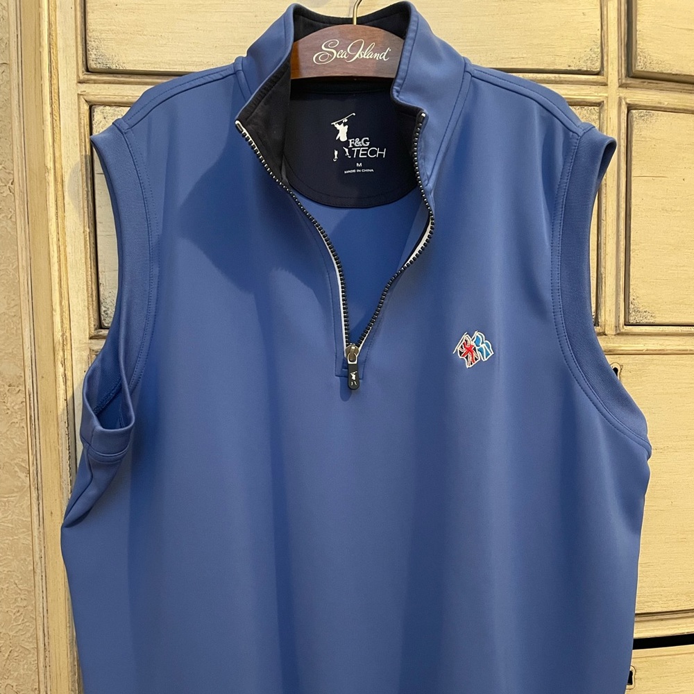 F&G quarter zip vest, Frederica Golf Club